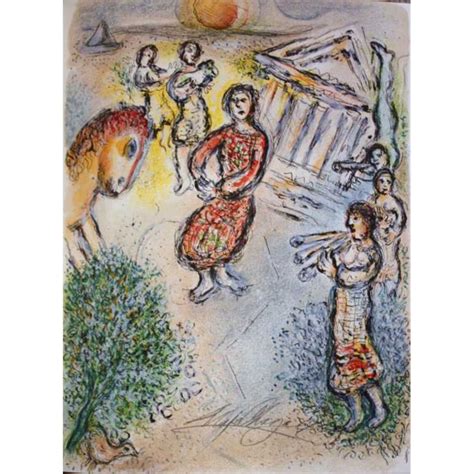 Marc Chagall Hand Signed Lithograph