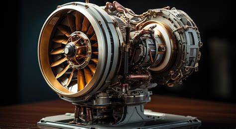 Premium AI Image | Aircraft turbine aircraft engine engine parts