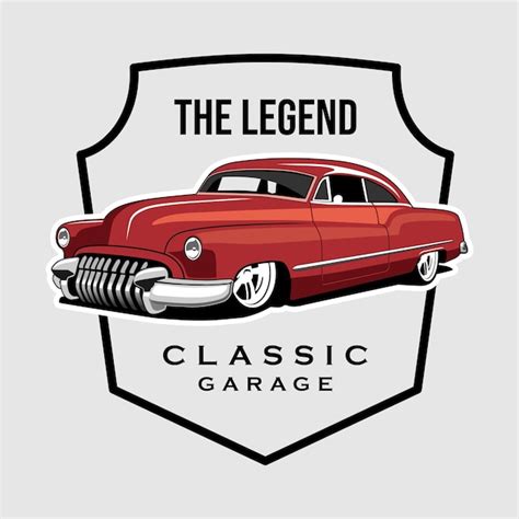 Premium Vector | Classic car logo design icon vector