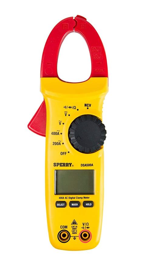 Sperry Instruments DSA500A Digital Snap-Around Clamp Meter, 5 Function ...