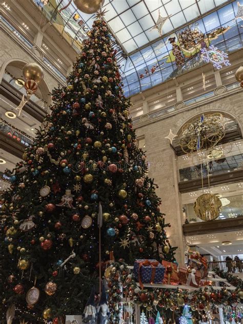 MOSCOW, RUSSIA - January 06, 2022: Christmas Tree in Central Children`s ...