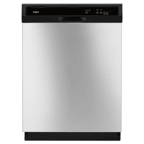 Whirlpool Front Control Built-In Tall Tub Dishwasher in Stainless Steel ...