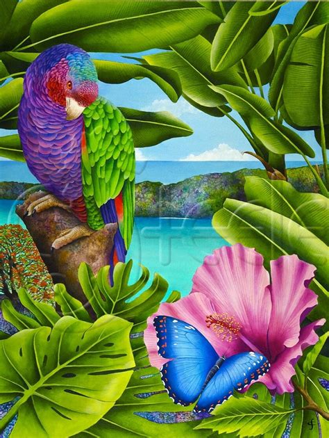 Carolyn Steele tropical art print Caribbean island St. Lucia