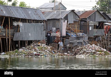 The Korail slum at Banani Lake is pictured in Dhaka, Bangladesh, 23 ...