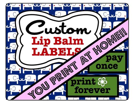 Personalized Lip Balm Labels // Printable Custom Labels