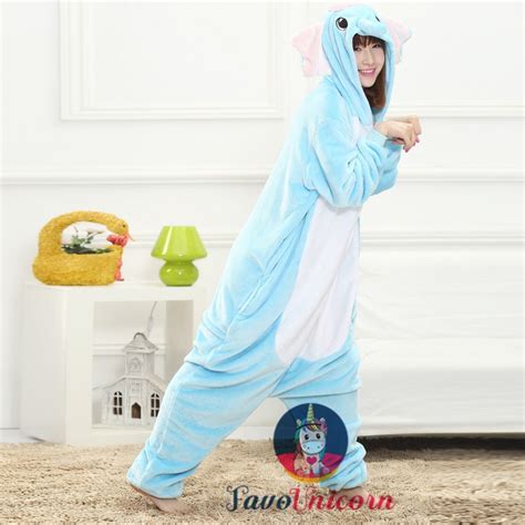 Blue Elephant Onesie for Women & Men Costume Onesies Pajamas Halloween ...