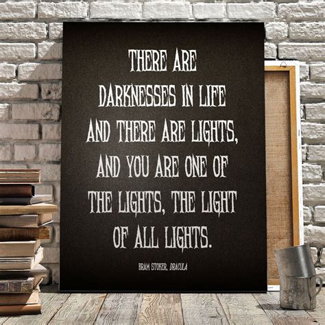 Bram Stoker Dracula quote, "There are darknesses..." Literary love scary Quote Print, Printable ...