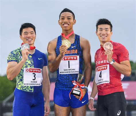 Abdul Hakim Sani Brown endures long meet to win 200-meter dash - The Japan Times