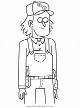 Elevator Repairman Regular Show Coloring Page For Kids  Free sketch template