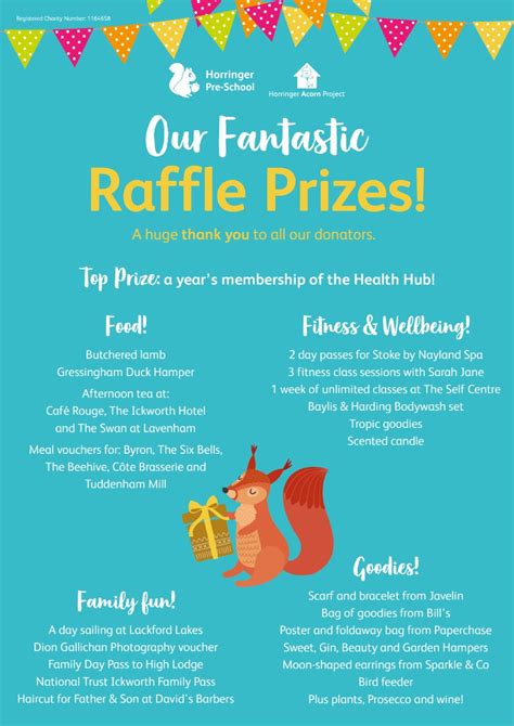 What a fabulous selection of raffle prizes! | Horringer Pre-School