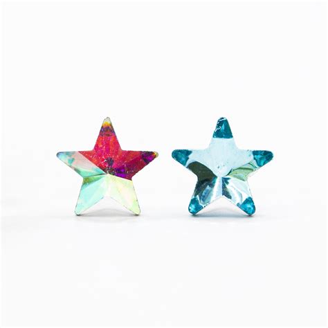 Crystal Star Stud Earrings for Sensitive Ears