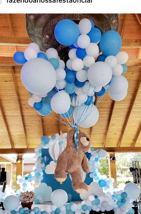 √ Teddy Bear Baby Boy Shower Decorations