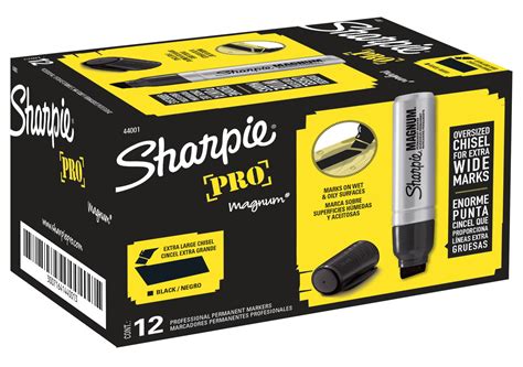 Sharpie Magnum Permanent Markers, Chisel Tip, Black, (Pack of 12) | Walmart Canada