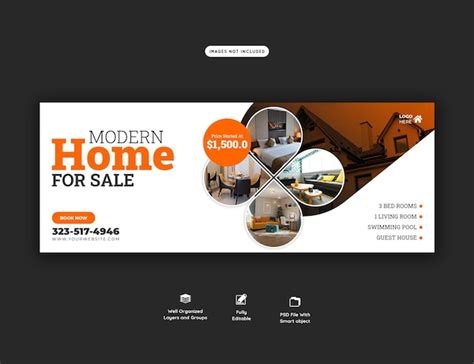 Free PSD | Real estate house property facebook cover banner template