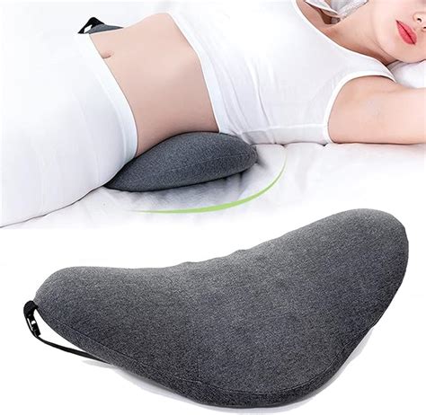 Fanwer Lumbar Support Pillow for Bed Memory Foam for Lower Back Pain ...