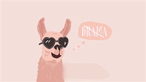 Download Cute Llama Digital Painting Wallpaper | Wallpapers.com