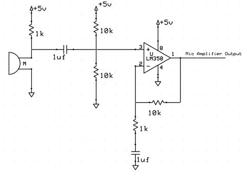 Микрофонный усилитель на lm358 схема