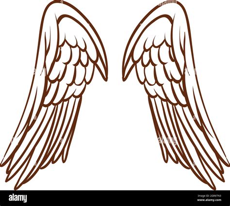 A simple sketch of an angel's wings Stock Vector Image & Art - Alamy