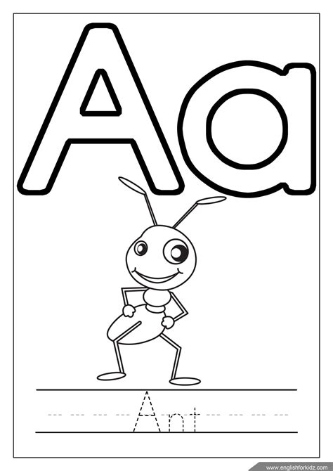 Printable Alphabet Coloring Pages (Letters A - J)