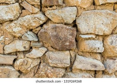 Neatly Stacked Rough Cut Stone Wall Stock Photo 1319269268 | Shutterstock