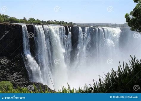 Victoria Falls, Ground View from Zimbabwe Side Editorial Photo - Image ...