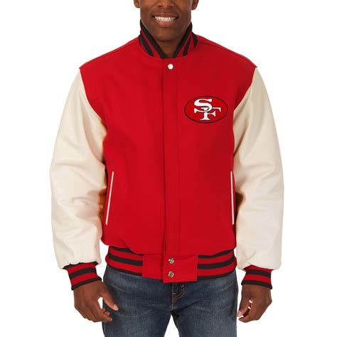 Men's San Francisco 49ers JH Design Scarlet Domestic Vintage Two-Tone ...