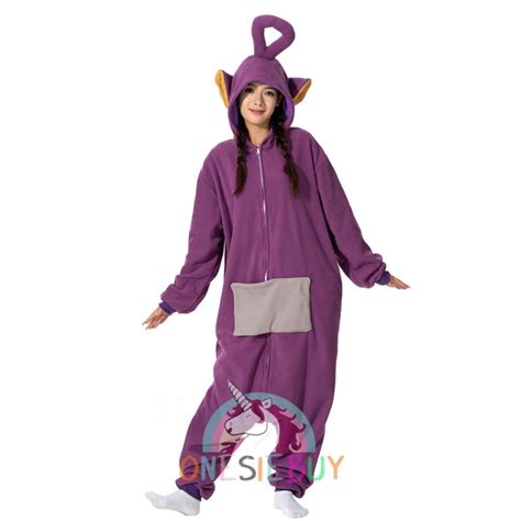 Teletubbies Onesie Laa-Laa Dipsy Tinky-Winky Po Halloween Group Costume For Unisex Style Party ...