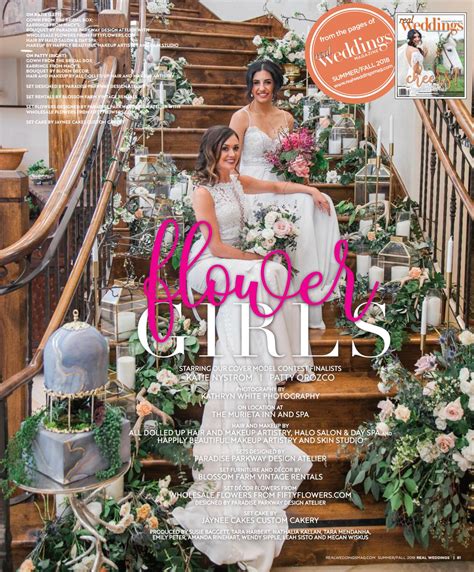 Real Weddings Magazine—Summer/Fall 2018-Cover Model Finalist Shoot: Flower Girls—Digital Layout ...