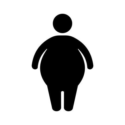 fat man flat icon 12802528 Vector Art at Vecteezy