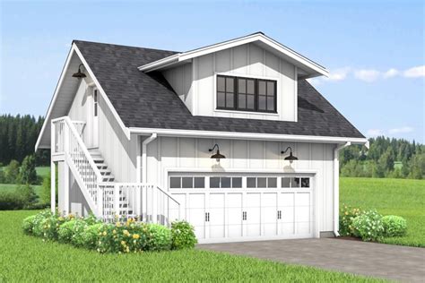 Plan 67798NWL: Efficient Modern Farmhouse Studio Garage Apartment ...