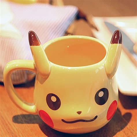 Fashion Cute Cartoon Mug Anime Game Pokemon Pocket Monsters Pikachu Milk Mugs Ceramic Coffee Cup ...