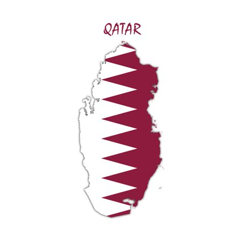 Qatar map with national flag, qatar Flag inside Map of qatar - Qatar ...