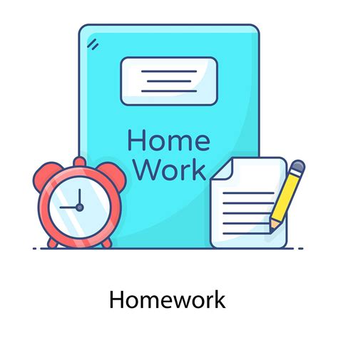 An icon design of homework in flat outline vector design 5083199 Vector ...