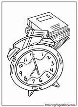 Wake Up Alarm Clock Coloring Pages Sky Sketch Page sketch template