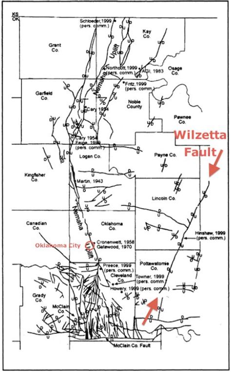 Oklahoma Fault Line Maps