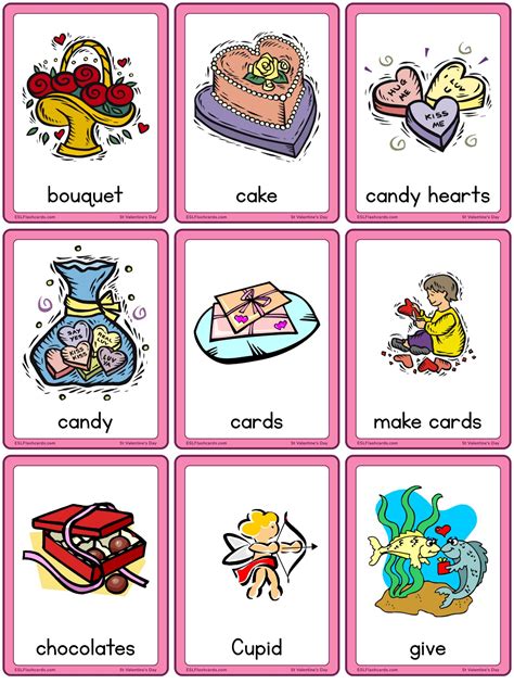 Valentine’s Day Flashcards – ESL Flashcards