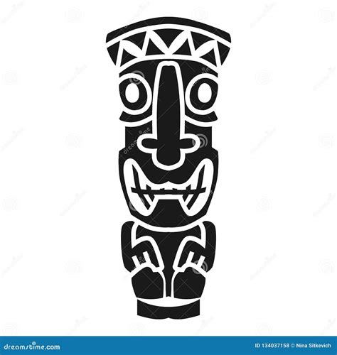 Tahiti Culture Idol Icon, Simple Style Stock Vector - Illustration of antique, mayan: 134037158