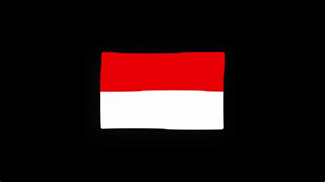 National Indonesia flag country icon Seamless Loop animation Waving ...