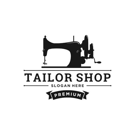 Vintage tailor shop logo design | Premium Vector