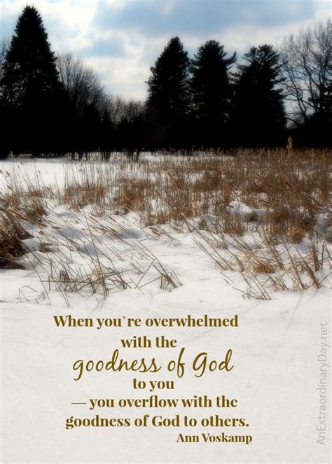 Are You Overwhelmed with the Goodness of God? - An Extraordinary Day | Ann voskamp quotes ...