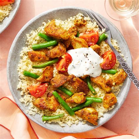 Recipe: Spiced Chicken & Couscous with Sautéed Summer Vegetables & Tzatziki - Blue Apron