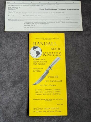 1965 Randall Knives Catalog Amazing condition, Sixteenth Edition ...