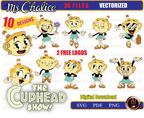 The cuphead show ms chalice clipart svg pdf png dateien | Etsy Österreich