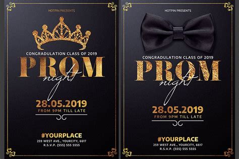 Prom Party Flyer Template | Creative Flyer Templates ~ Creative Market