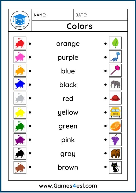 Colors Worksheets in 2023 | English activities for kids, Color worksheets, English lessons for kids