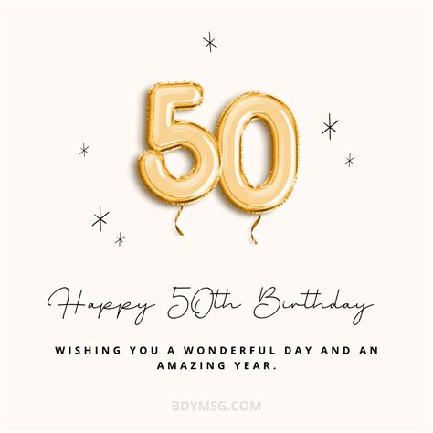 130 Happy 50th Birthday Wishes and Messages - BDYMSG