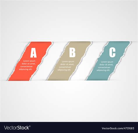 Torn paper banners design template Royalty Free Vector Image