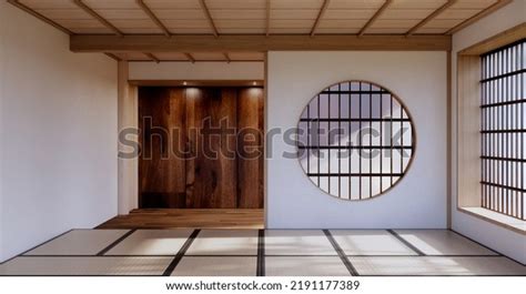 Circle Window Wall Design White Empty Stock Illustration 2191177389 ...