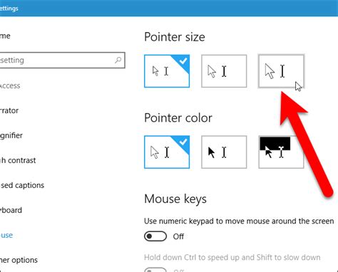 Windows 10 mouse pointer size - resbridge