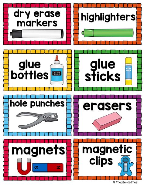 Classroom Supply Labels EDITABLE | Classroom supplies labels, Classroom supplies, Classroom ...